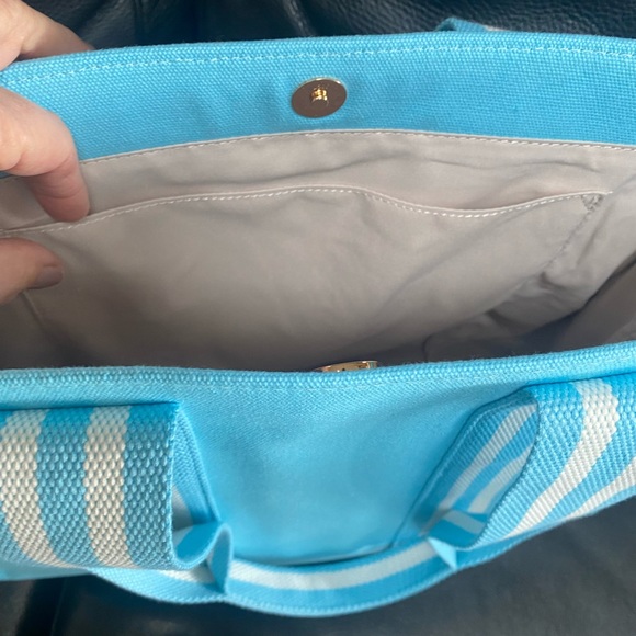 NWT Jill & Ally gorgeous canvas tote. Beautiful shade of light blue - Picture 6 of 12
